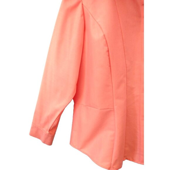 SOLD_SOLD_SOLD!!  Coldwater Creek Blouse Peplum No Iron Peach Cotton Blend - XL - Picture 3 of 9